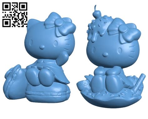 Hello Kitty H001994 File Stl Free Download 3d Model For Cnc And 3d