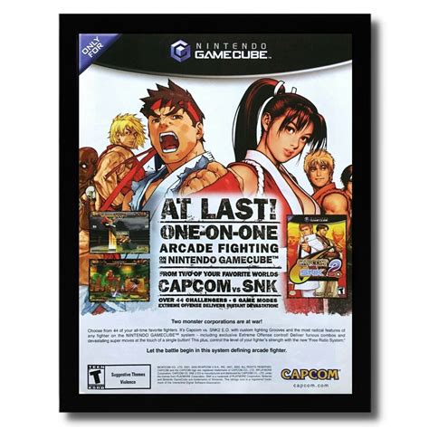 Capcom Vs Snk 2 Eo Framed Print Adposter Official Gamecube Etsy Uk