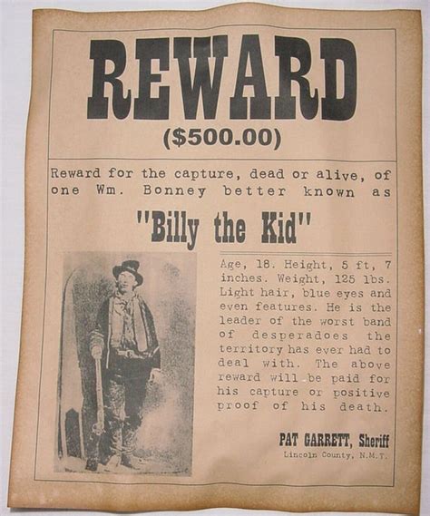 Jesse James Wanted Poster Original