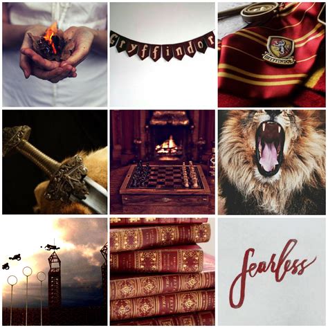 Gryffindor Aesthetic Moodboard Image By Constantcloud