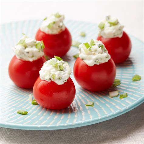 Cherry Tomatoes Stuffed With Creamy Feta And Cucumber Recipes