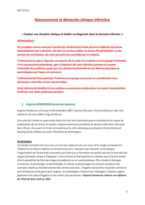 Raisonnement et démarche clinique infirmière