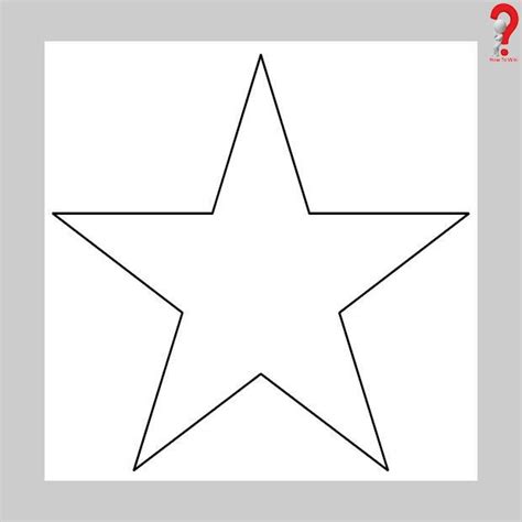 Five Point Star Template | Star template, Shape templates, Printable star