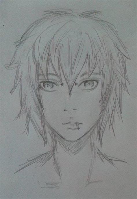 Anime Boy Pencil Drawing By Crystalclock On Deviantart