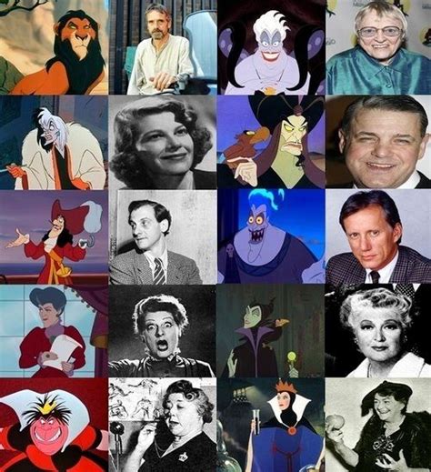 Disney Villains And Their Voice Actors For All Of