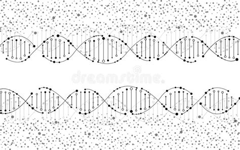 Abstract Spiral Of Dna Molecular Background And Science Concept Stock