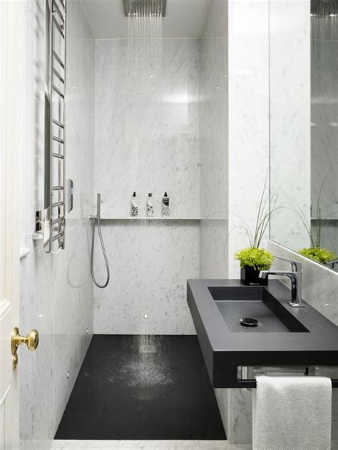 Think cement mixed with timber and natural stone, she says. Small Ensuite Bathroom Design Ideas, Renovations & Photos | Modern small bathrooms, Ensuite ...
