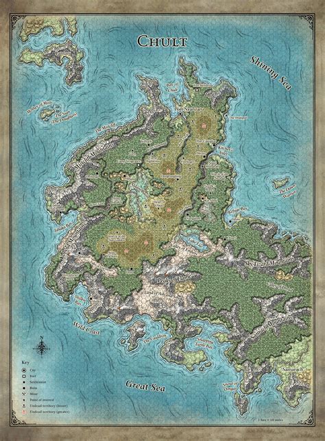 Tomb Of Annihilation Chult Map Vector U S Map