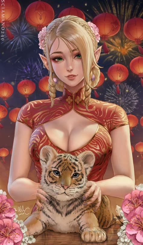Year Of The Tiger By Sciamano Artist Original Nudes By Faoovo