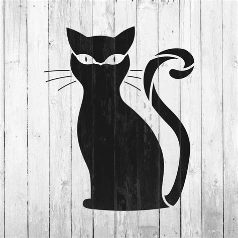 Black Cat Halloween Stencils Stencil Revolution