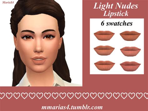 The Sims Resource MariaS4 Light Nudes Lipstick