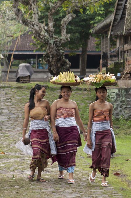 Taken At Desa Tenganan Tenganan Village Karang Asem Bali Indonesia Three Humble Balinese