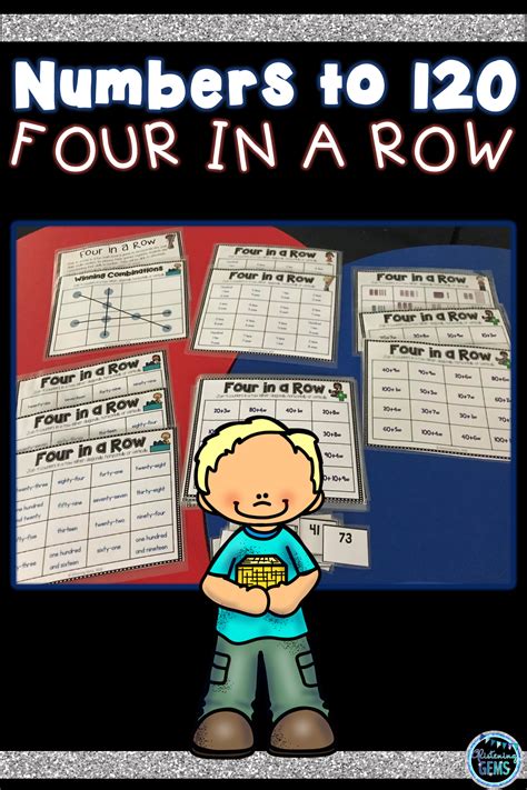 Place Value Games 1st Grade Four In A Row Math Game Numbers 1 120