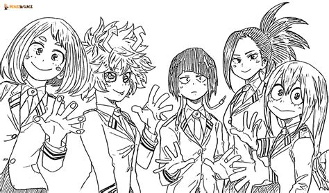 Ochako Uraraka Coloring Pages Free Coloring Pages