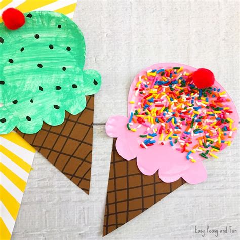 Paper Plate Ice Cream Craft Summer Craft Idea For Kids Easy Peasy