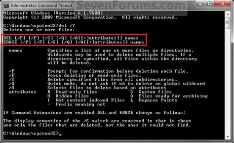 File Delete From Command Prompt Tutorials