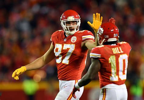 Kelce keeps getting better, which was helped by the upgrade at the quarterback position last year. Travis Kelce, Tyreek Hill among six Chiefs to make NFL's ...