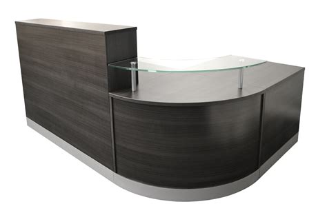 L Shaped Reception Modular Counter In Anthracite Office Resale