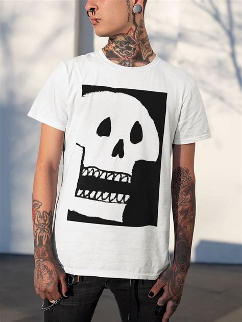 Skull Shirt Skull Print Skull Tshirt Skulls T Shirts Graphic Etsy