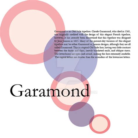 Five Classic Typefaces 1 Garamond By Ladyartist On Deviantart