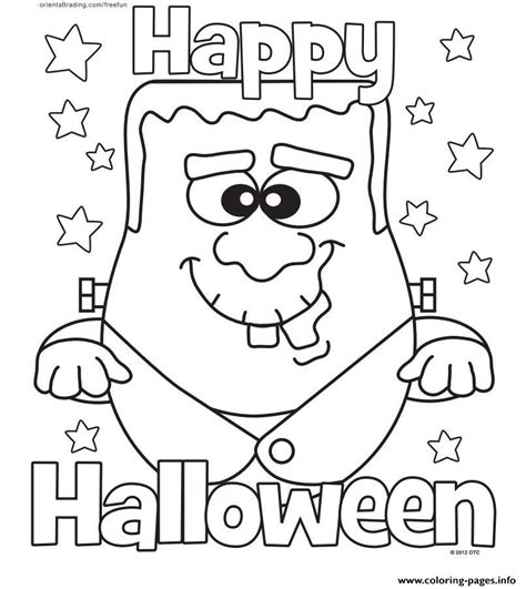 Halloween Monster Happy Halloween Coloring Pages Printable