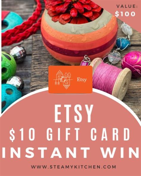 Etsy T Card Instant Win Steamy Kitchen Recipes Giveaways