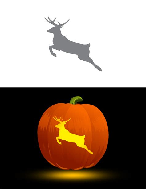 Printable Deer Pumpkin Carving Stencils