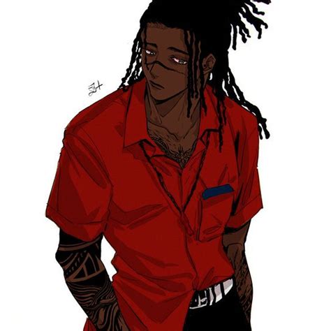 Pin By Denix Bragx On ⵢ龘龗 ⃝⃟ᥱᥒιs Rᥲgᥲ䨵龘 Black Anime Guy Black Cartoon Characters Black