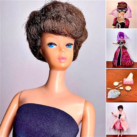 Vintage Brunette Bubble Cut Barbie Doll Rare Painted Legs Etsy