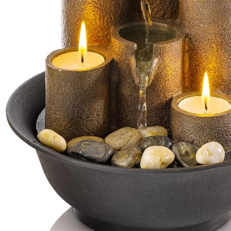 Alpine Corporation 11 In H Resin Tabletop Fountain Outdoor Fountain