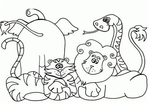 African Safari Animals Coloring Pages Coloring Home