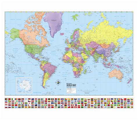 World Advanced Political Wall Map Ships Free And Low Price