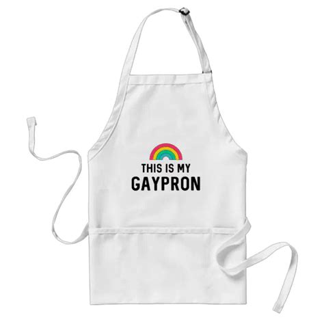this is my gaypron funny gay pride rainbow adult apron zazzle