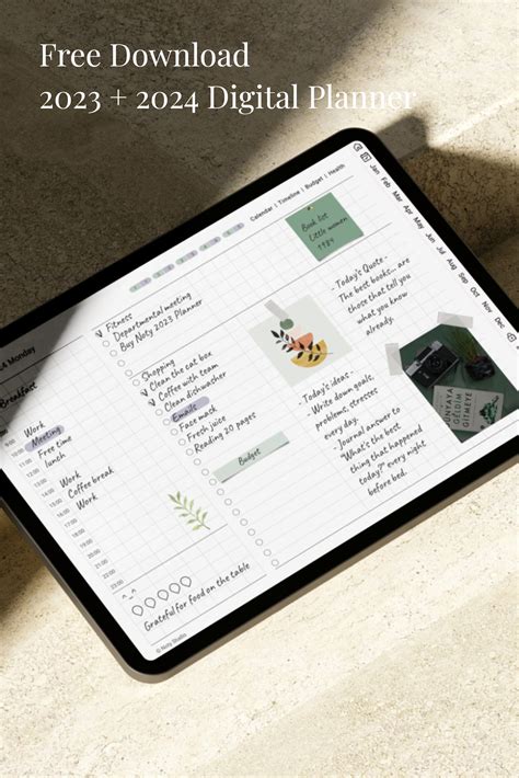 20232024 Free Digital Planner For Goodnotes On Tablet Free Planner