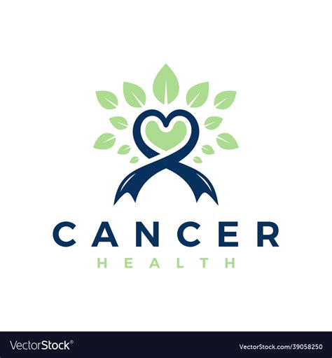 Natural Cancer Treatment Logo Royalty Free Vector Image
