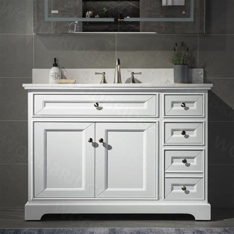 This type has one handle and valve for cold water and one handle and valve for hot water. ᐅ【London 42"Bathroom Vanity with Engineered Quartz White ...