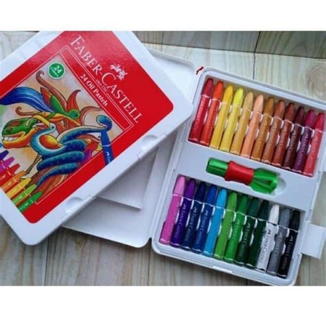 Jual Crayon Oil Pastel Faber Castell 24 Warna Shopee Indonesia