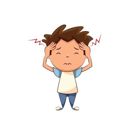 Little Boy Having Headache Clip Art Vector Images And Illustrations Istock