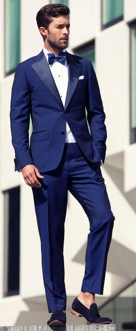 Slim Fit Mens Suits Toyal Blue Wedding Tuxedos Two Buttons Jacketpants