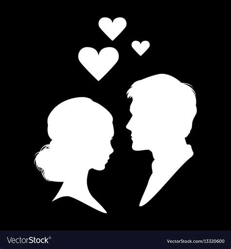 Silhouette Of Couple In Love Eps 10 Royalty Free Vector