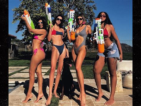 Kourtney Kardashian And Kendall Jenner Soak Up Memorial Day By The Pool