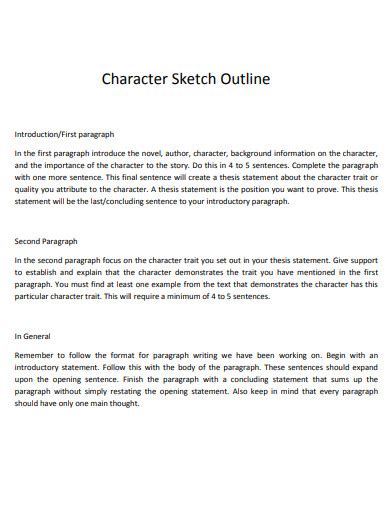 Free 10 Character Outline Samples In Pdf