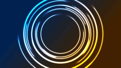 Colorful Glowing Neon Circles Abstract Motion Design Seamless Loop