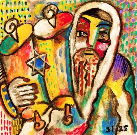 Jewish Celebrations Rejoicing In The Torah Painting By Sandra Silberzweig