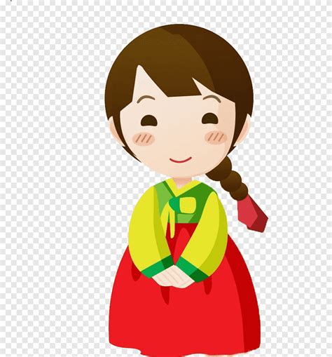 Woman Wearing Red And Green Long Sleeved Dress Illustration South