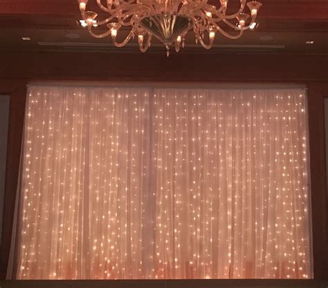 Twinkle Light Wall Behind Sheer Fabric Installed By Get Lit In The