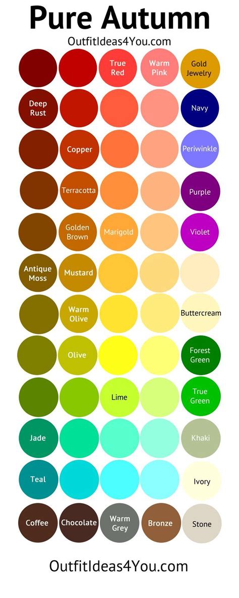 Bright And Warm Color Guides Your Color Style Fall Color Palette