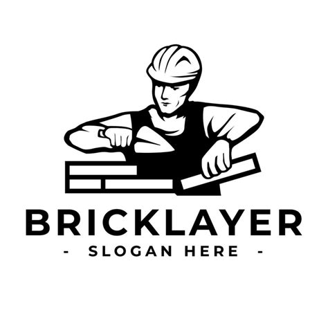 Masonry Logo Design Template Bricklayer Logo Vector Construction Logo