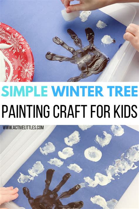 Simple Winter Tree Painting Easy Craft For Toddlers And Preschool