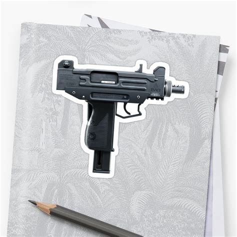 Uzi Long Sleeve Stickers By 32levels Redbubble